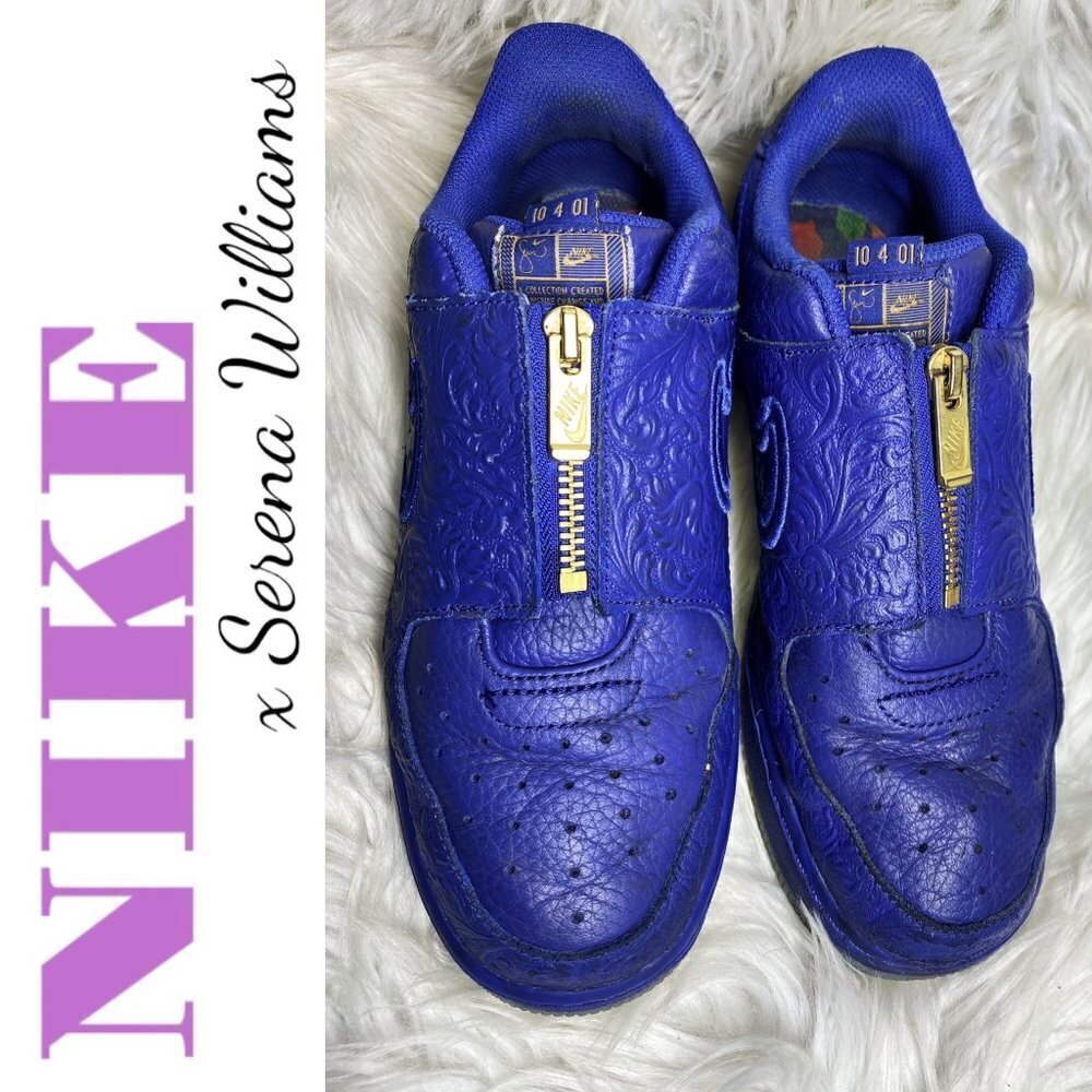 NIKE x SERENA WILLIAMS Women’s Air Force‎ 1 Low LXX Zip in Lapis Blue, Size 8